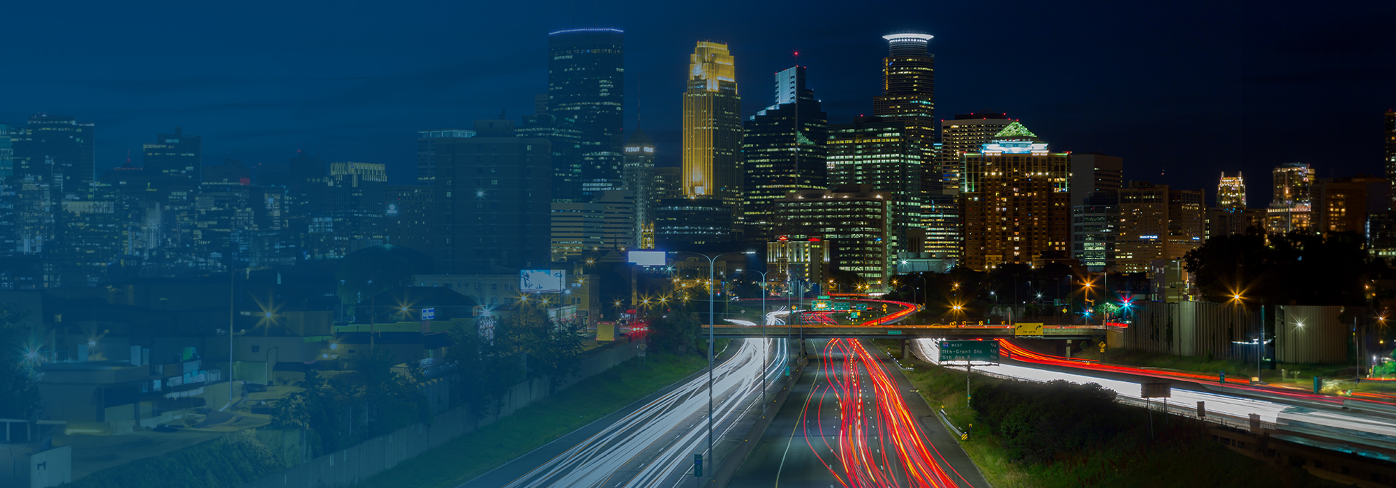 cityscape at night